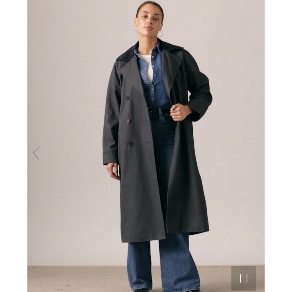 Levi's Bree Barn Trench Coat Womens Lge Relaxed Fit 100% Cotton Twill NWT 168.00
